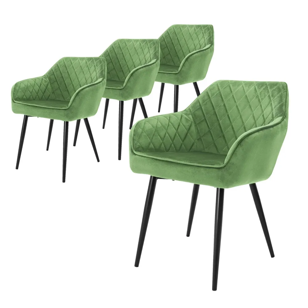 Set van 4 eetkamerstoelen Amino velvet ECD Germany