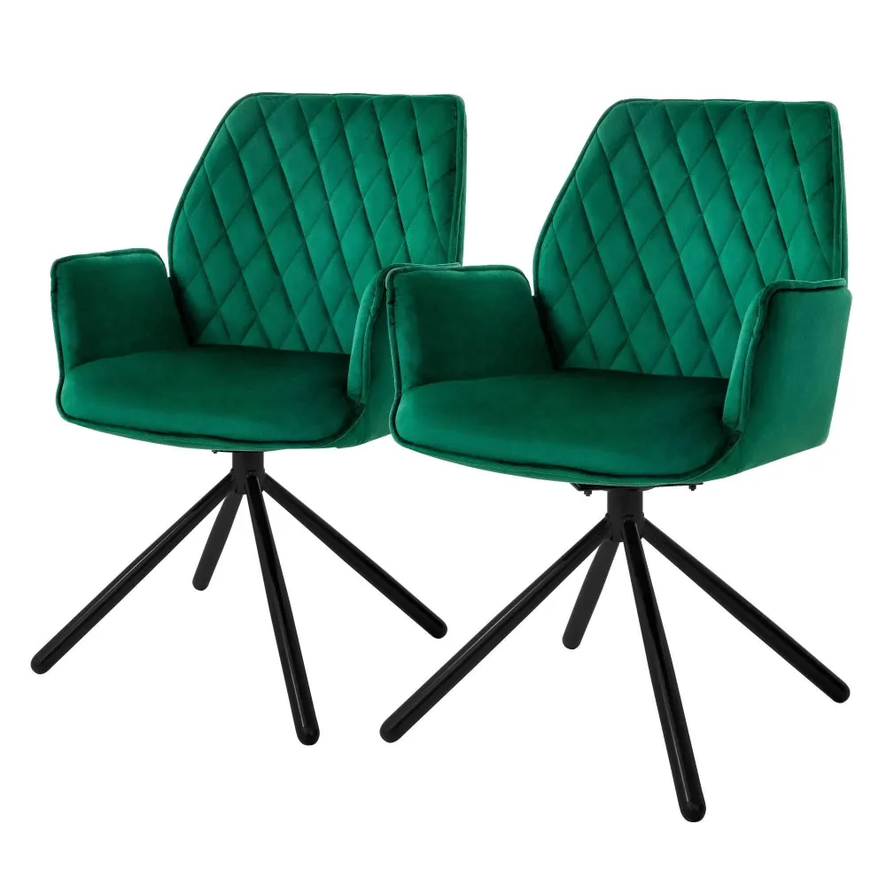 Set van 2 eetkamerstoelen Hale velvet ECD Germany