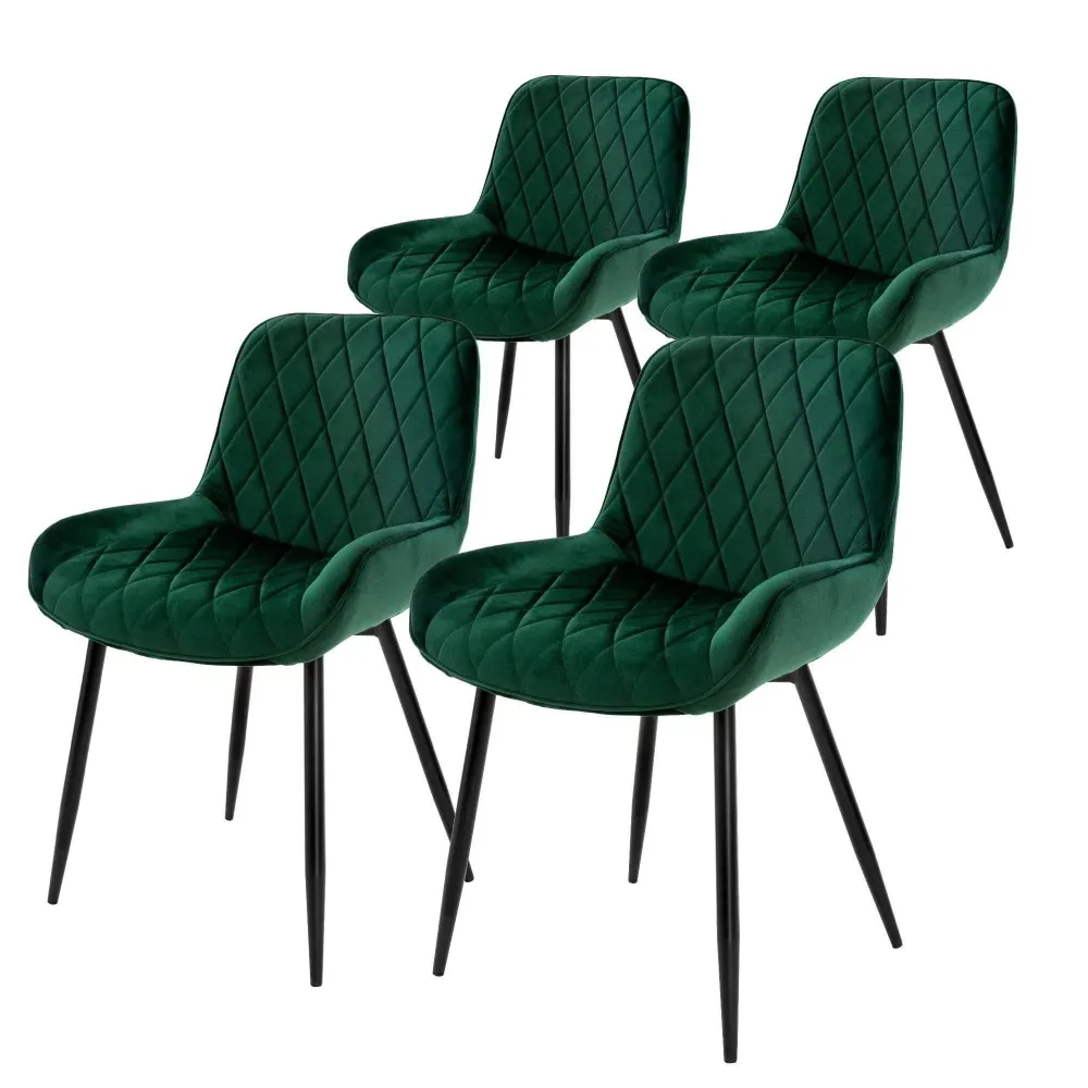 Set van 4 eetkamerstoelen Megan velvet ECD Germany