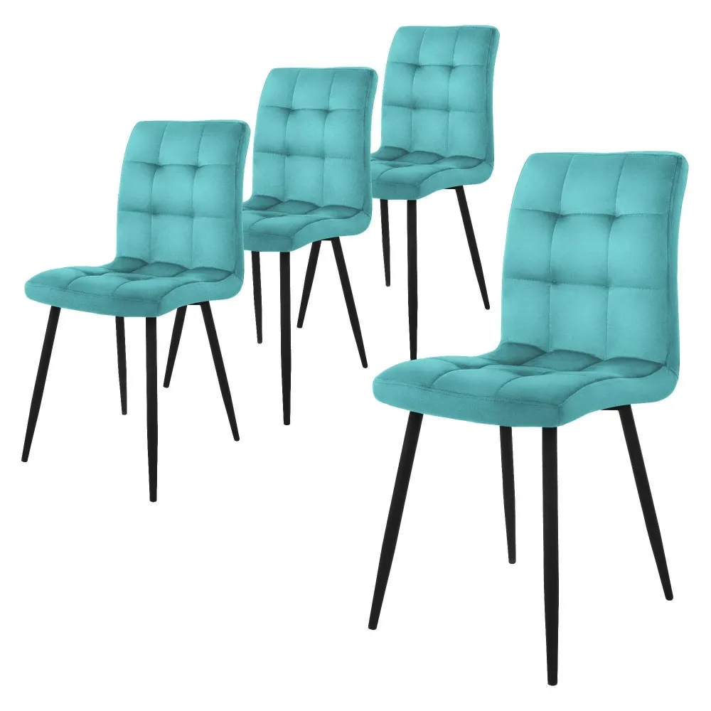 Set van 4 eetkamerstoelen Quinn velvet ECD Germany