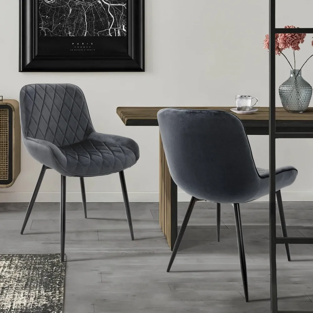 Set van 2 eetkamerstoelen Remy velvet ECD Germany