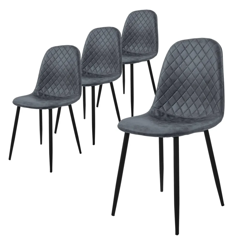 Set van 4 eetkamerstoelen Wisk kunstleer ECD Germany