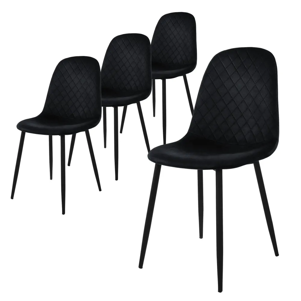 Set van 4 eetkamerstoelen Wisk velvet ECD Germany