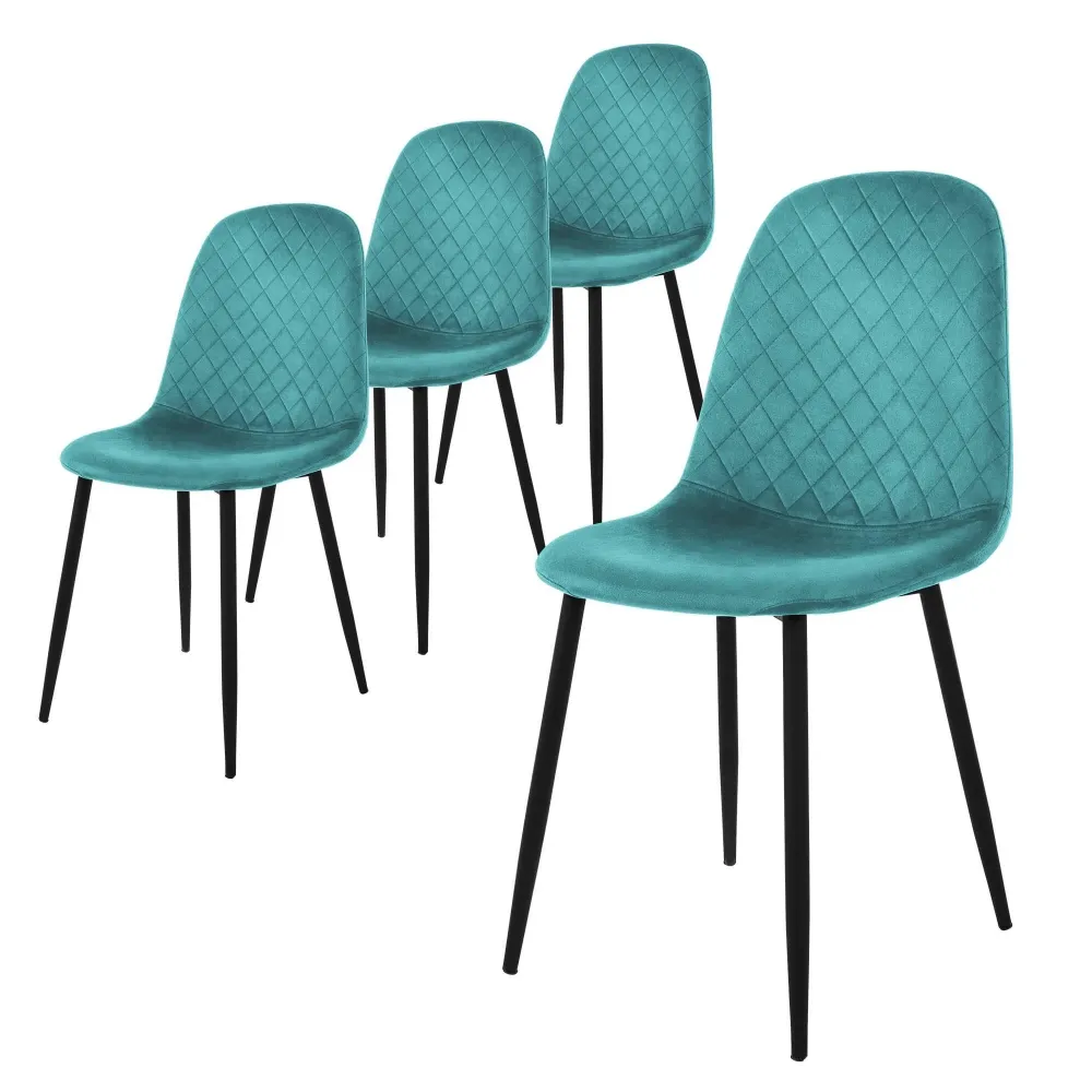 Set van 4 eetkamerstoelen Wisk velvet ECD Germany