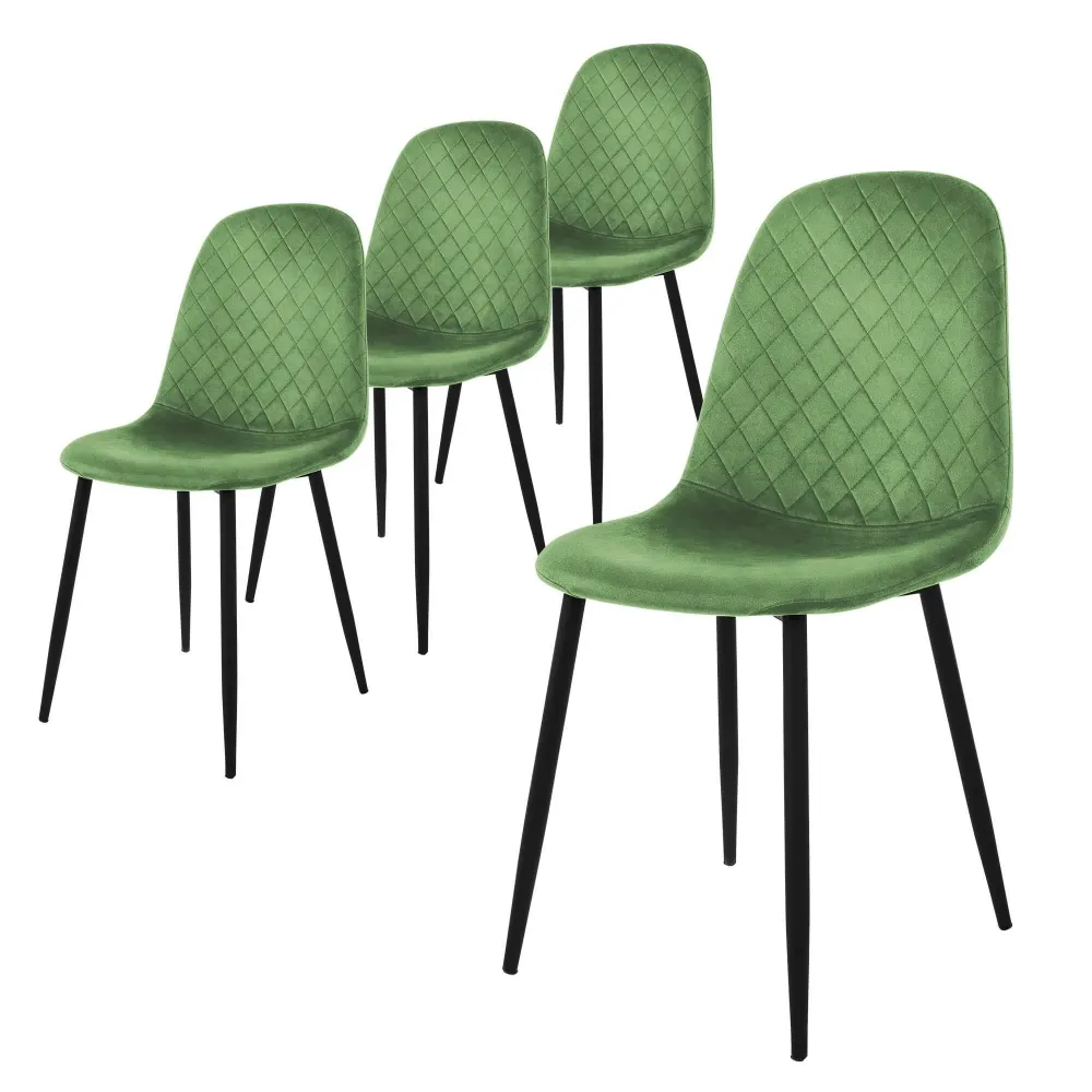 Set van 4 eetkamerstoelen Wisk velvet ECD Germany
