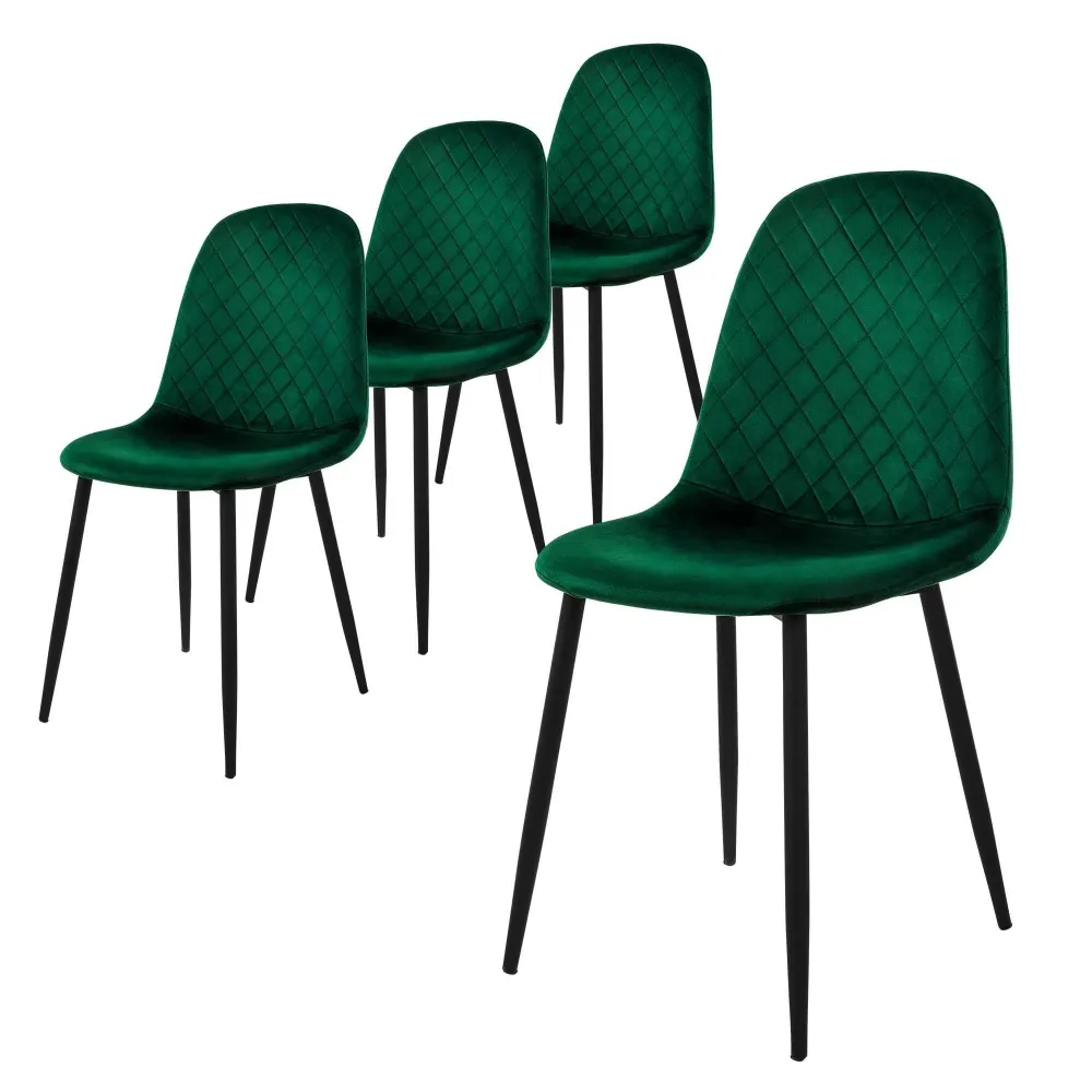 Set van 4 eetkamerstoelen Wisk velvet ECD Germany