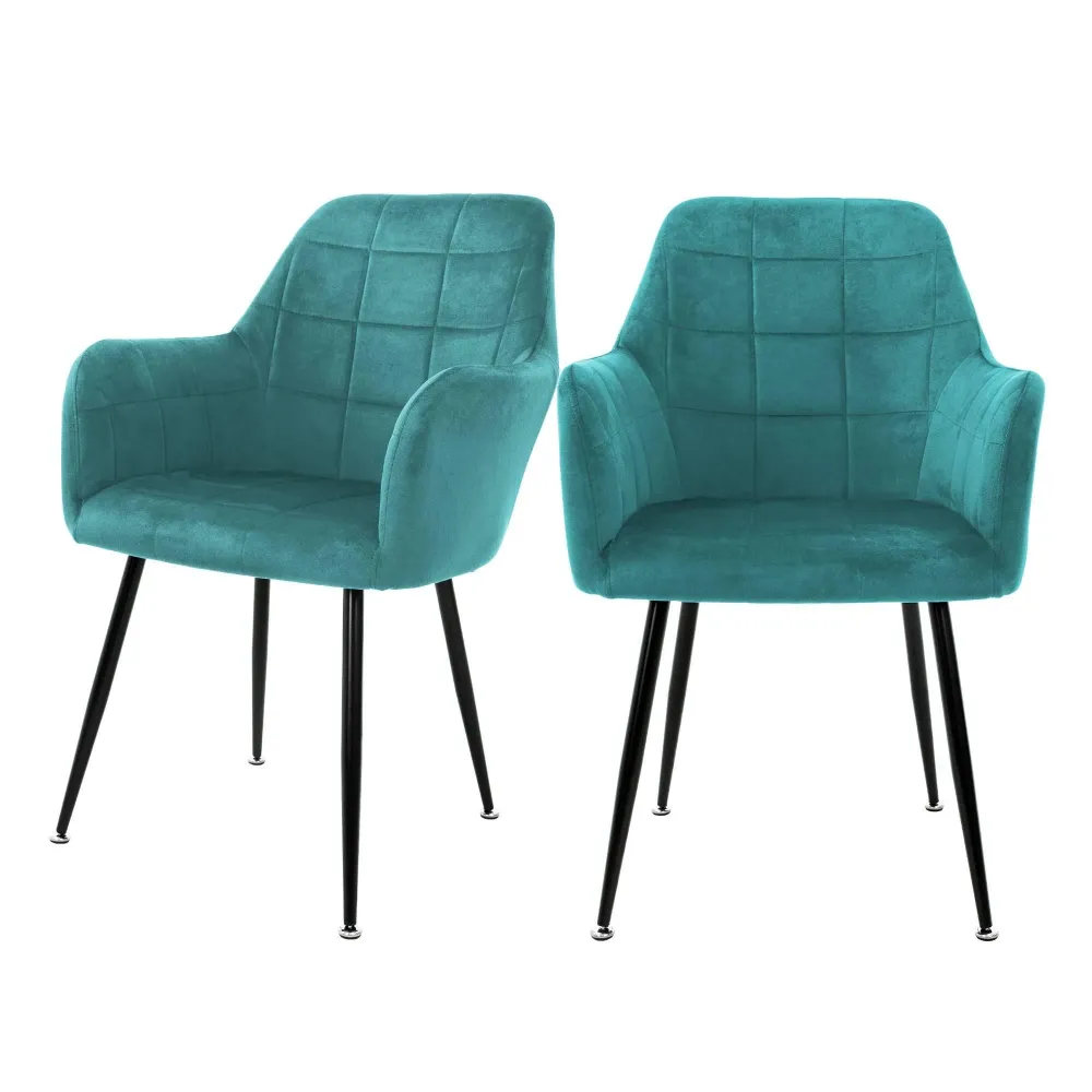 Set van 2 eetkamerstoelen Zel velvet ECD Germany