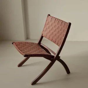 Fauteuil van Hout en Kunstleer Zyra