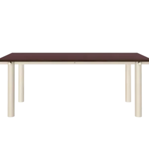 Atura Dining Table - Light Cashmere/Burgundy Linoleum 200 Ferm Living - COM