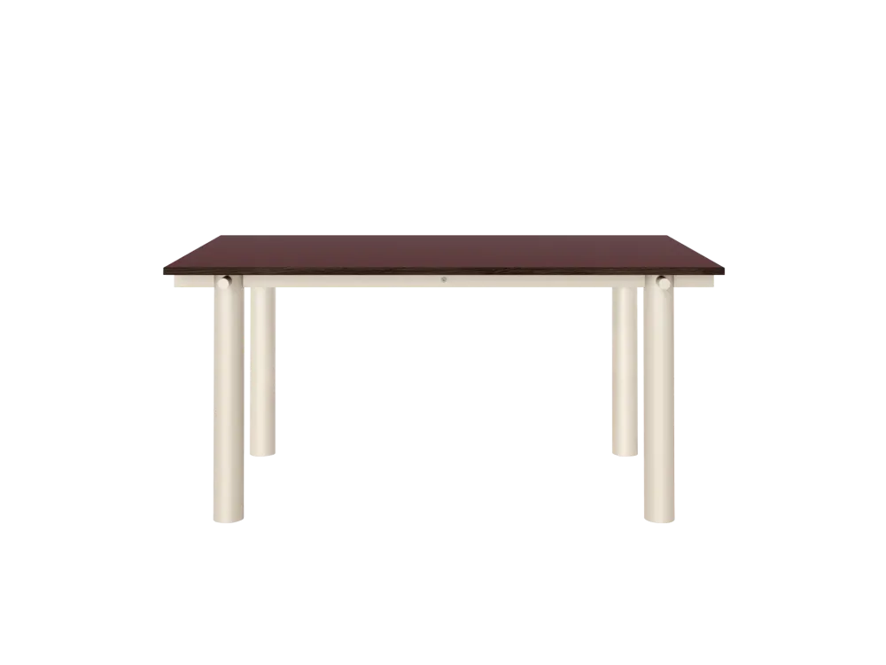 Atura Dining Table - Light Cashmere/Burgundy Linoleum 200 Ferm Living - COM