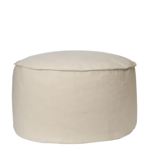 Aun Cotton Pouf - Ø80 - Off-White Ferm Living - COM