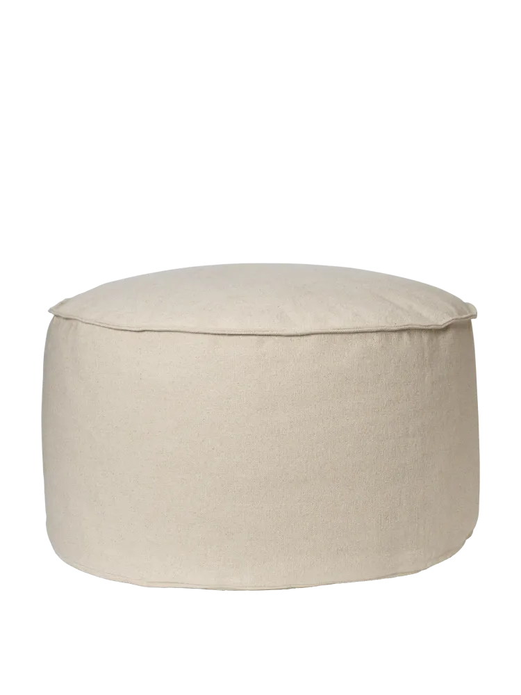 Aun Cotton Pouf - Ø80 - Off-White Ferm Living - COM