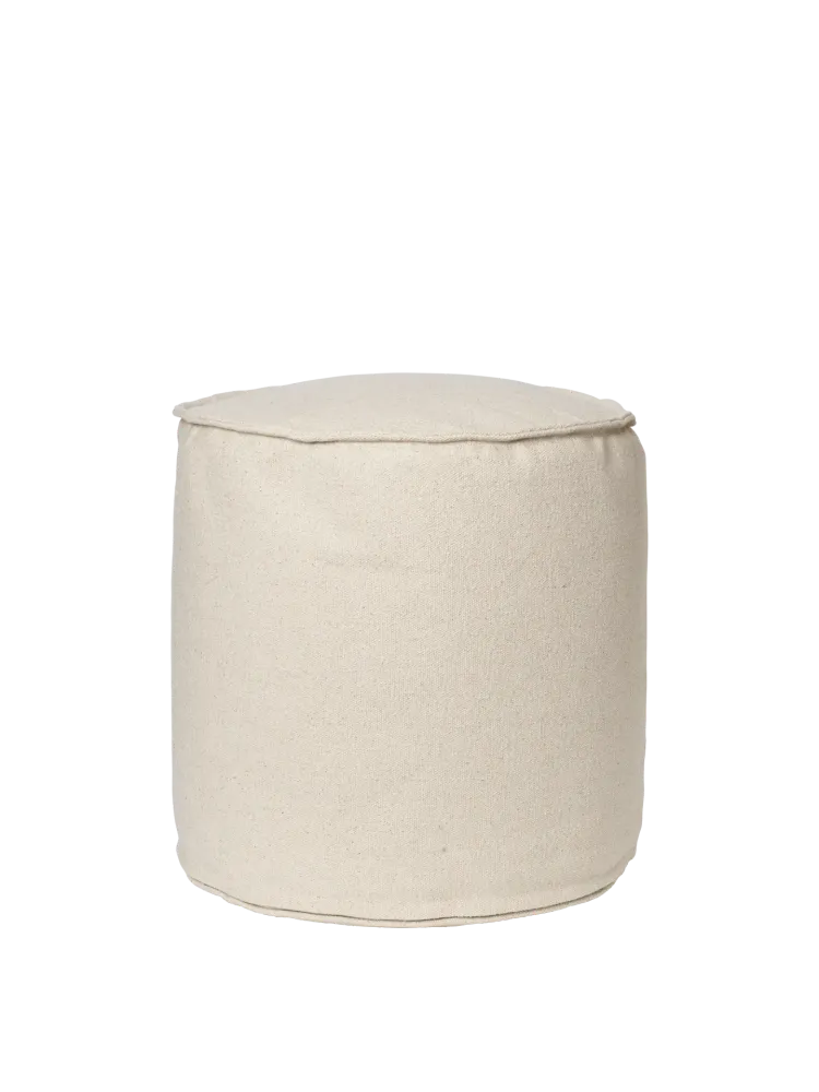 Aun Cotton Pouf - Ø40 - Off-White Ferm Living - COM