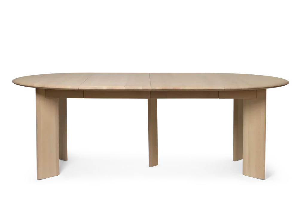 Bevel Table - Extendable x 2 - White Oiled Beech Ferm Living - COM
