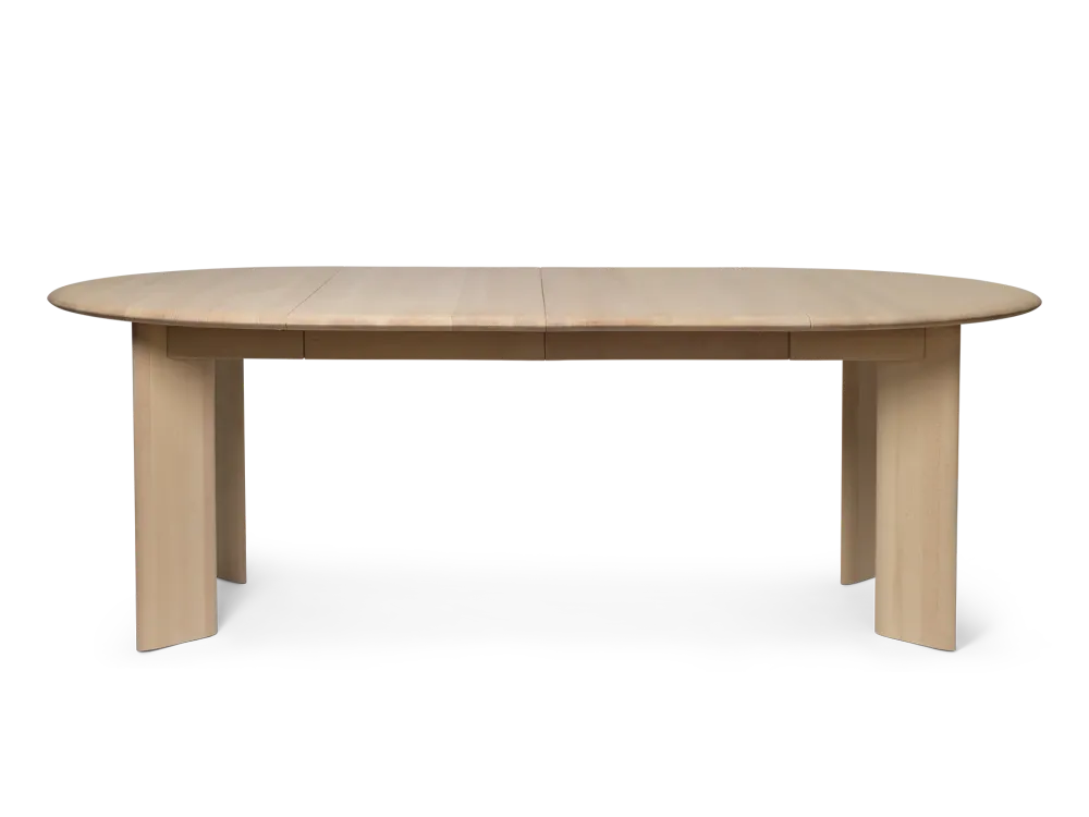 Bevel Table - Extendable x 2 - White Oiled Beech Ferm Living - COM