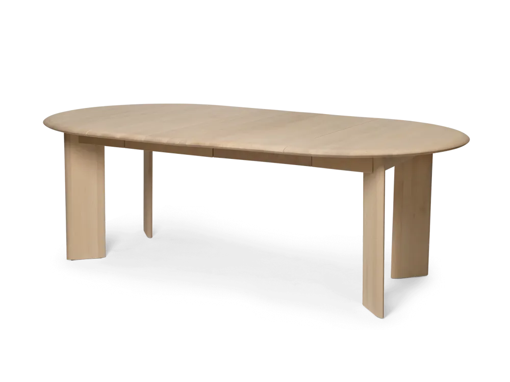 Bevel Table - Extendable x 2 - White Oiled Beech Ferm Living - COM
