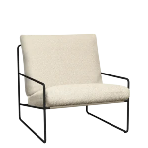 Desert 1-seater - Black - Pure Bouclé - Off-White Ferm Living - COM