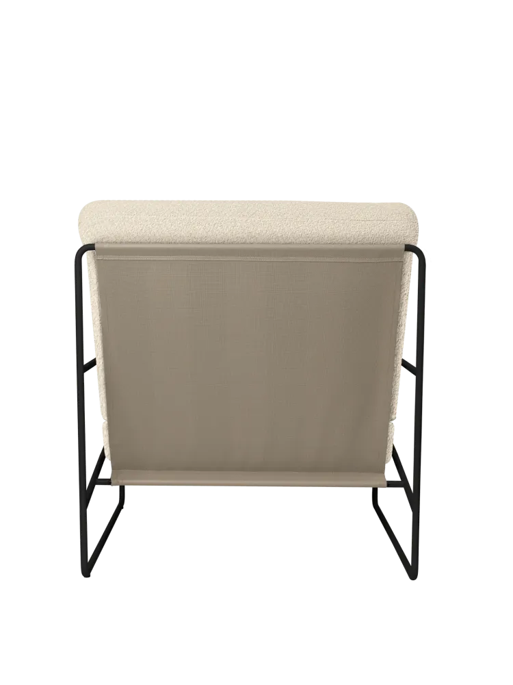 Desert 1-seater - Black - Pure Bouclé - Off-White Ferm Living - COM