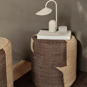 Forene Cylinder Pouf - Tan/Chocolate Ferm Living - COM