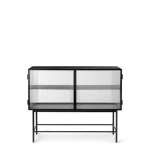 Haze Sideboard - Reeded Glass - Black Ferm Living - COM