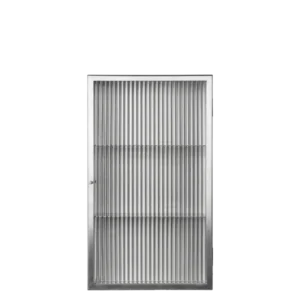 Haze Wall Cabinet - Reeded Glass - Brushed Stainless Steel Ferm Living - COM