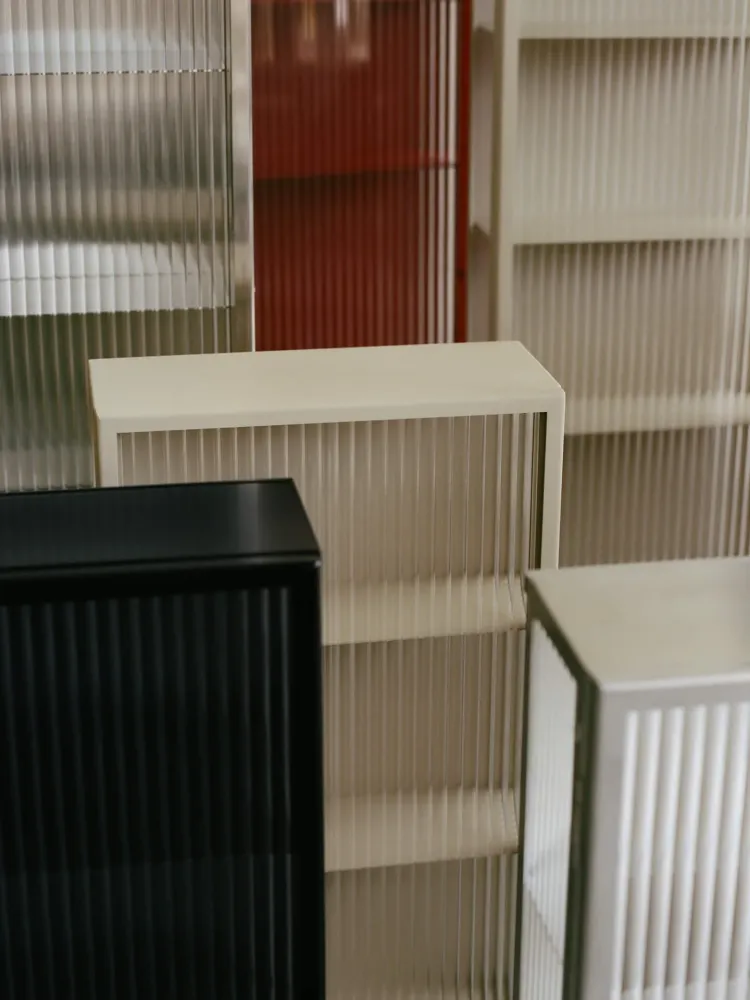 Haze Wall Cabinet - Reeded Glass - Cashmere Ferm Living - COM