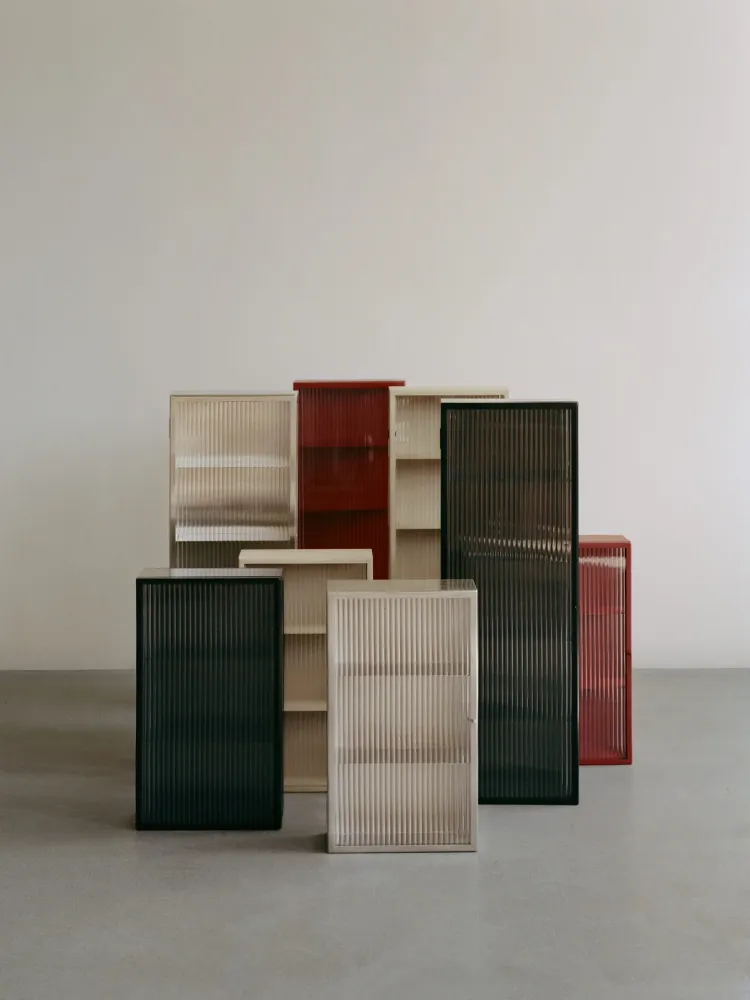 Haze Wall Cabinet - Reeded Glass - Cashmere Ferm Living - COM