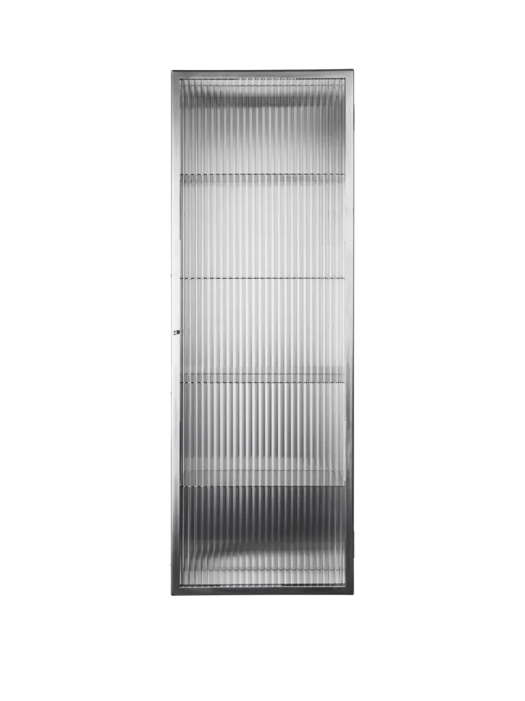 Haze Wall Cabinet - Tall - Brushed Stainless Steel Ferm Living - COM