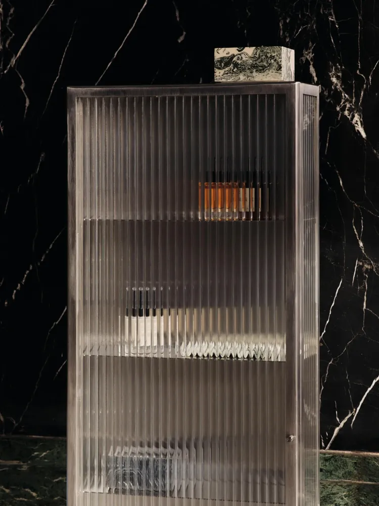 Haze Wall Cabinet - Tall - Brushed Stainless Steel Ferm Living - COM