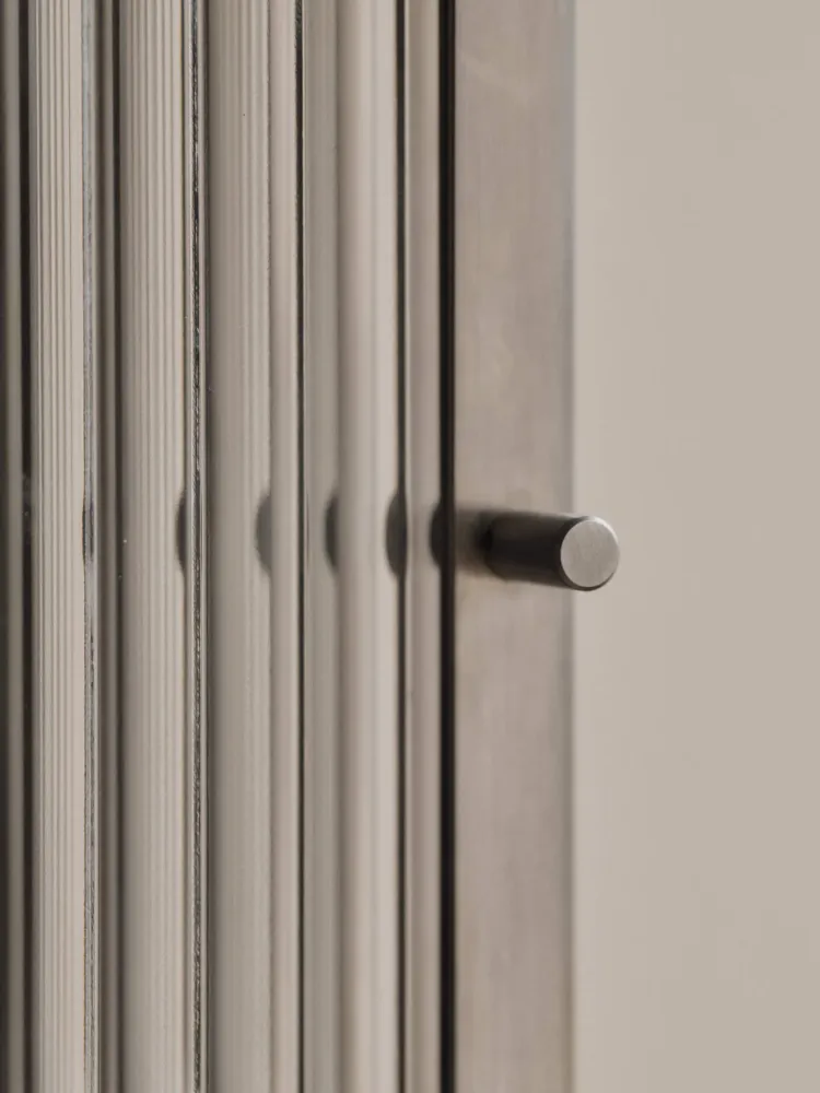 Haze Wall Cabinet - Tall - Brushed Stainless Steel Ferm Living - COM