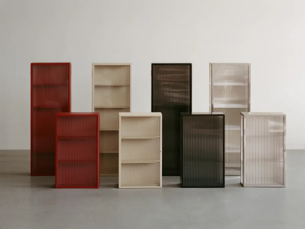 Haze Wall Cabinet - Tall - Brushed Stainless Steel Ferm Living - COM