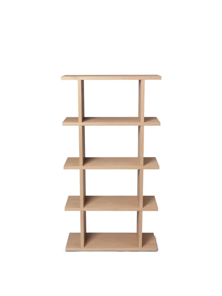 Kona Bookcase - 1x4 - Natural Oak Veneer Ferm Living - COM