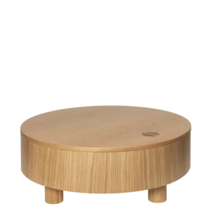 Olles Storage Table - Ø80 - Natural Oak Veneer Ferm Living - COM