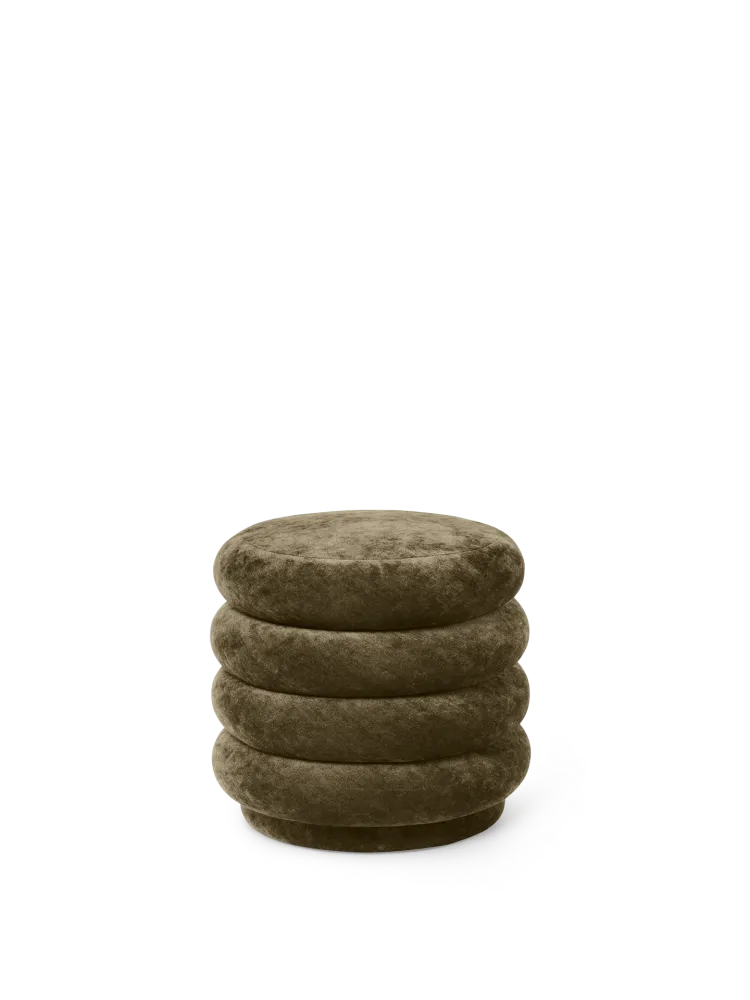 Pouf Round - Faded Velvet - Forest Ferm Living - COM