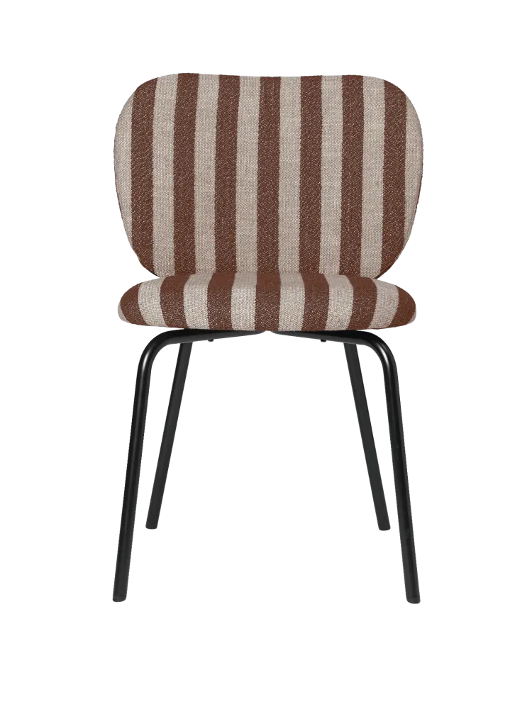 Rico Chair - Black - Louisiana - Sand/Chocolate Ferm Living - COM