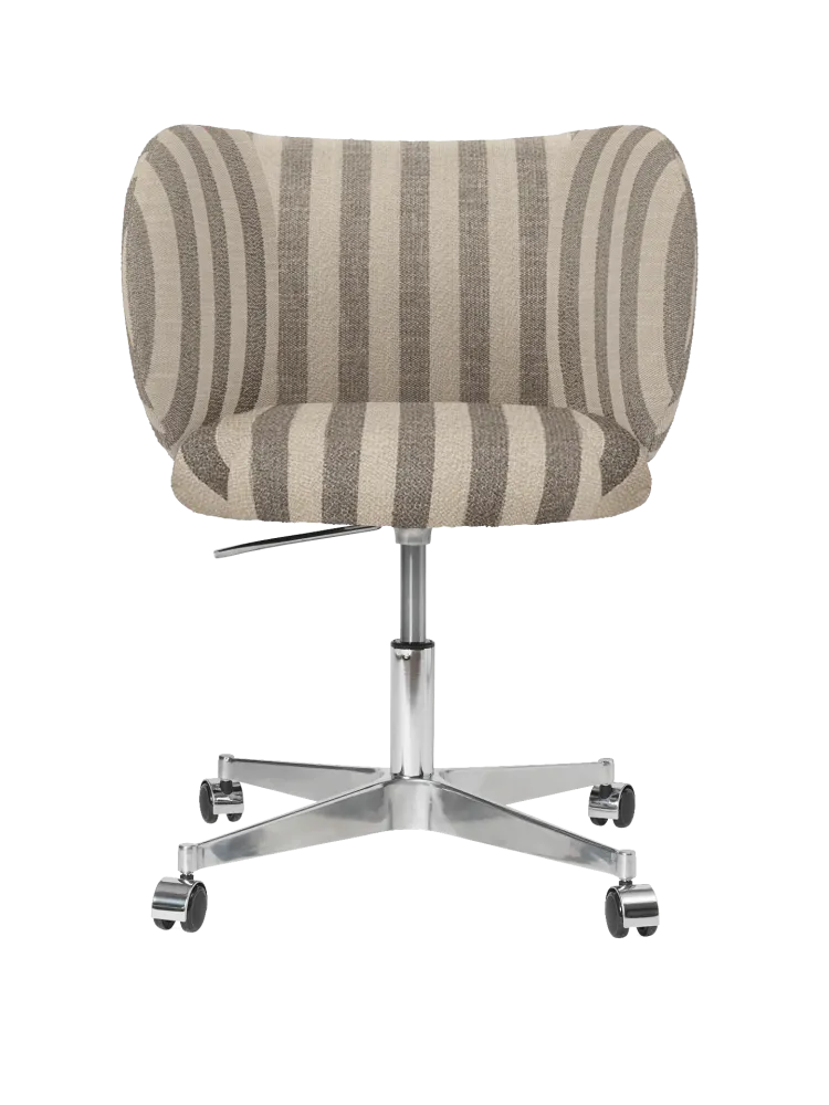 Rico Dining Chair - Castors - Louisiana - Sand/Off-White Ferm Living - COM