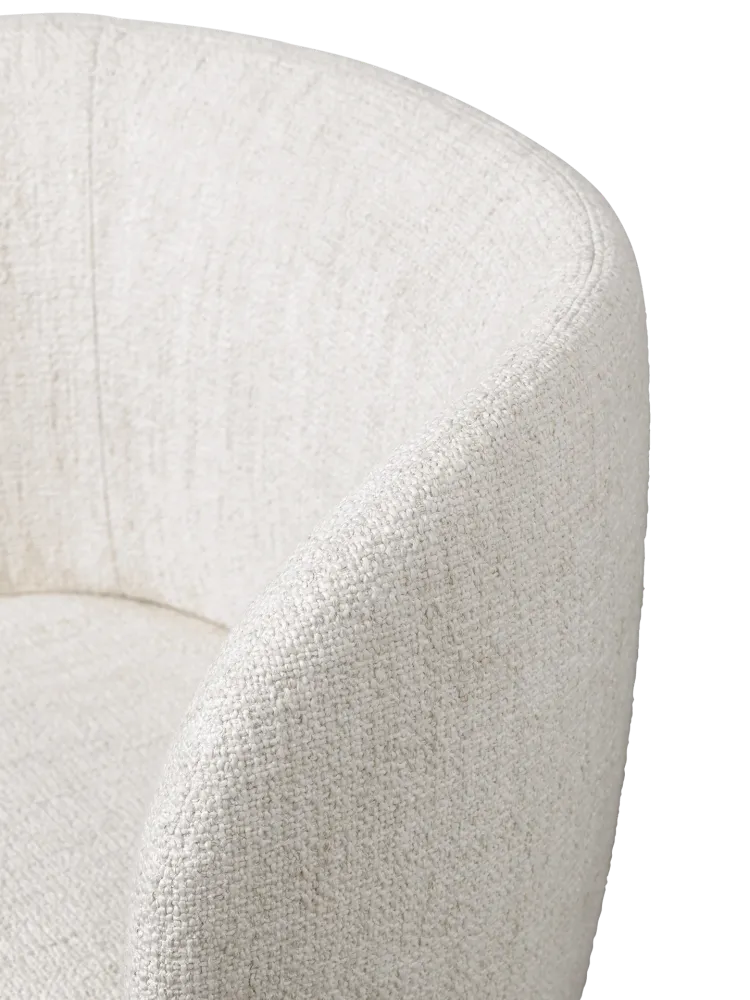 Rico Dining Chair - Swivel - Bouclé - Off-White Ferm Living - COM
