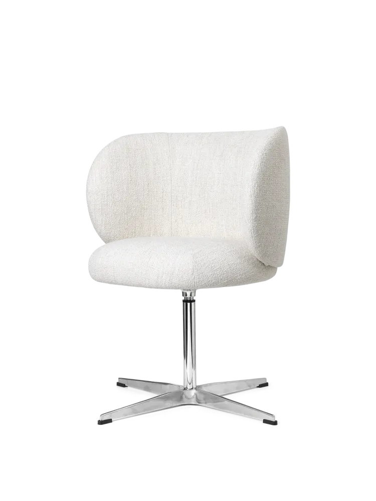 Rico Dining Chair - Swivel - Bouclé - Off-White Ferm Living - COM