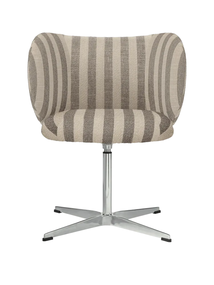 Rico Dining Chair - Swivel - Louisiana - Sand/Off-White Ferm Living - COM