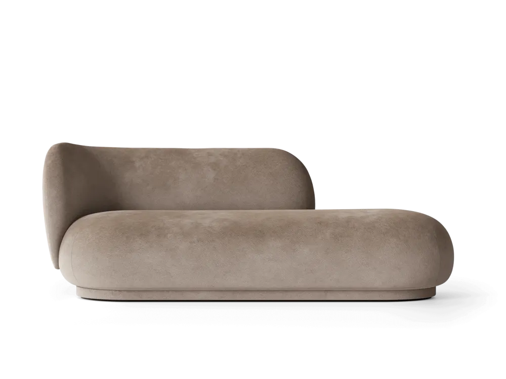 Rico Divan Left - Faded Velvet - Beige Ferm Living - COM