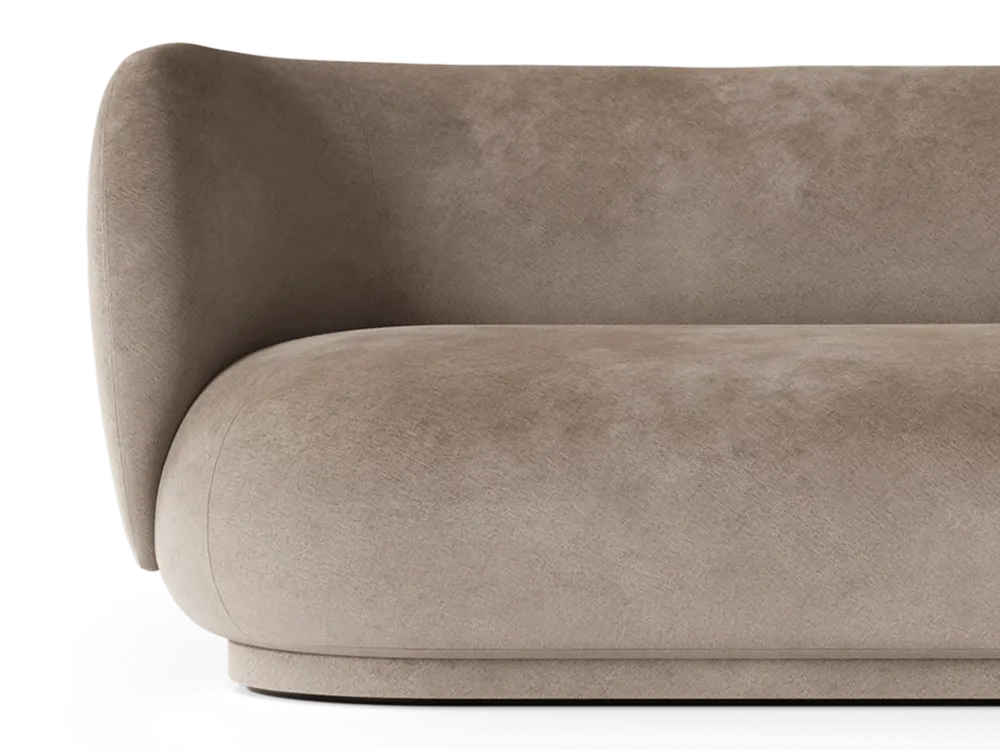 Rico Divan Left - Faded Velvet - Beige Ferm Living - COM