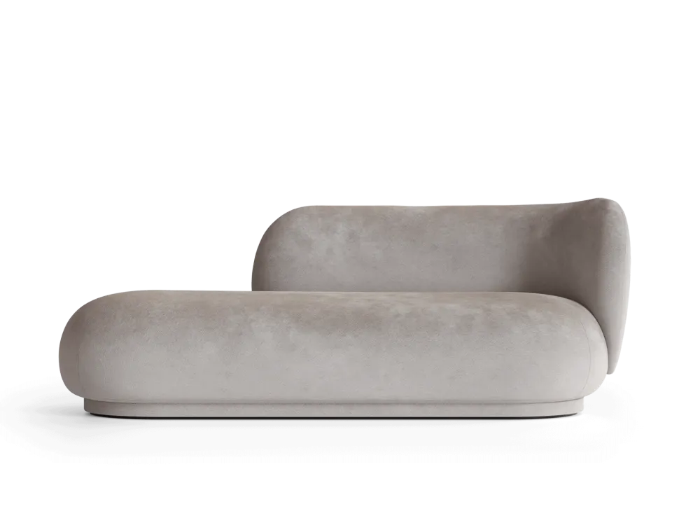 Rico Divan Right - Faded Velvet - Concrete Ferm Living - COM