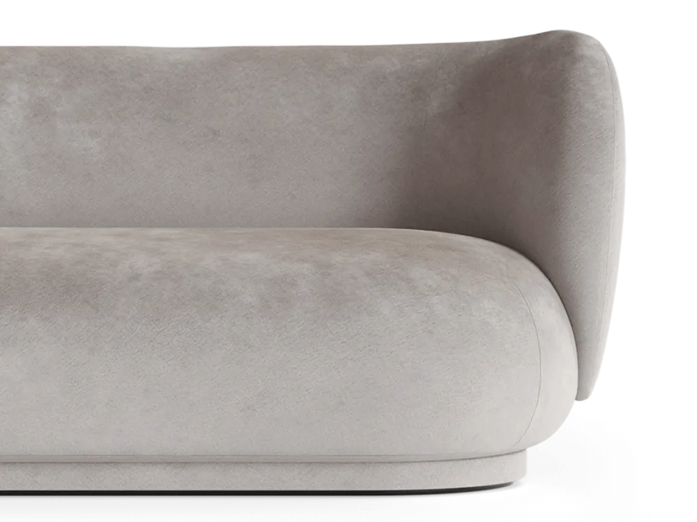 Rico Divan Right - Faded Velvet - Concrete Ferm Living - COM