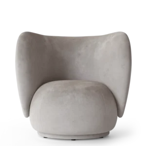 Rico Lounge Chair - Faded Velvet - Concrete Ferm Living - COM