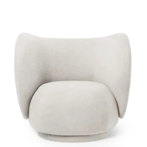 Rico Lounge Chair - Swivel - Bouclé - Off-White Ferm Living - COM