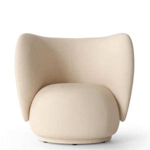 Rico Lounge Chair - Swivel - Brushed - Off-White Ferm Living - COM