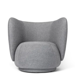 Rico Lounge Chair - Swivel - Main Line Flax - Navy Melange Ferm Living - COM