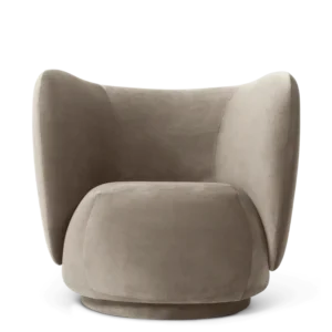 Rico Lounge Chair - Swivel - Rich Velvet - Beige Ferm Living - COM