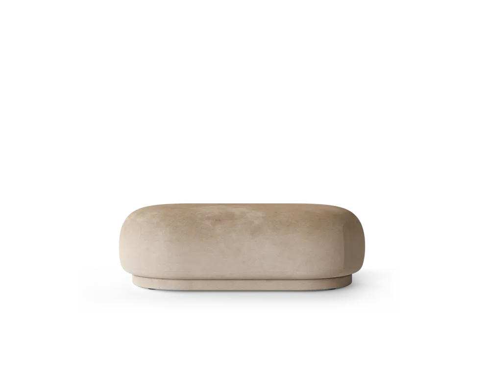 Rico Ottoman - Faded Velvet - Sand Ferm Living - COM