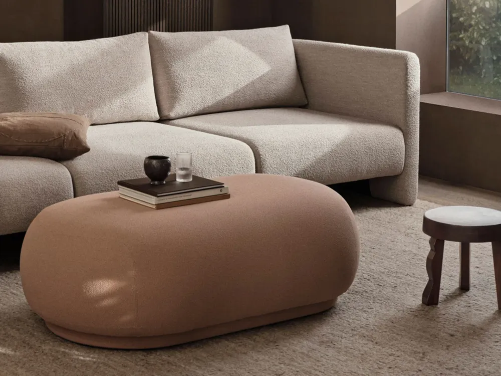 Rico Ottoman - Grain - Dusty Rose Ferm Living - COM